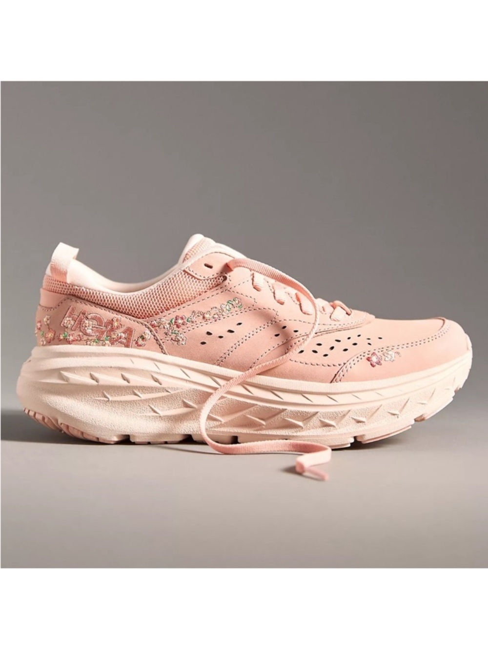 HOKA Vibrant Bloom U Bondi L BP Floral Sneakers in Dry Clay / Dawn Light - 8.5 - Picture 2 of 9
